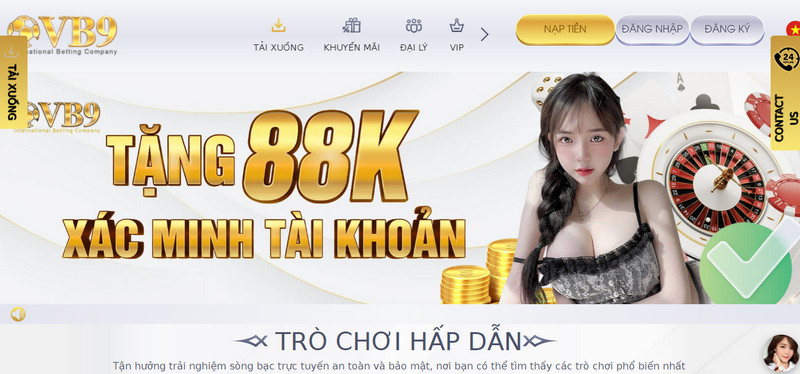 Nhà cái Vuabai9 được đánh giá là nền tảng cá cược trực tuyến chất lượng hàng đầu 2024, anh em bet thủ an tâm truy cập trò chơi.