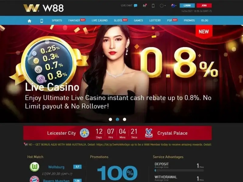 Được thành lập vào năm 2003, W88 đã nhanh chóng khẳng định vị thế của mình tại châu Á và đang mở rộng ảnh hưởng của mình trên toàn cầu.